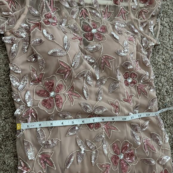 Adrianna Papell Embellished Maxi Dress in Blush - Picture 15 of 16